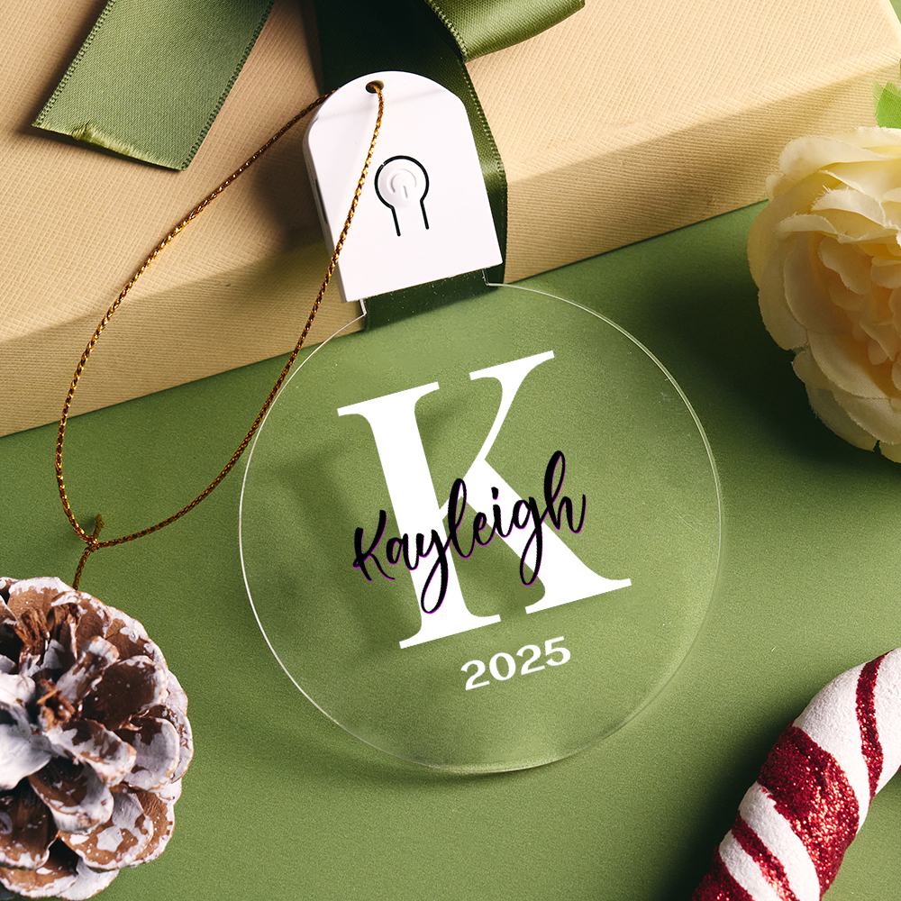 Personalized Letter Christmas Glowing Decoration Christmas Ornaments - MyMoonLampUk