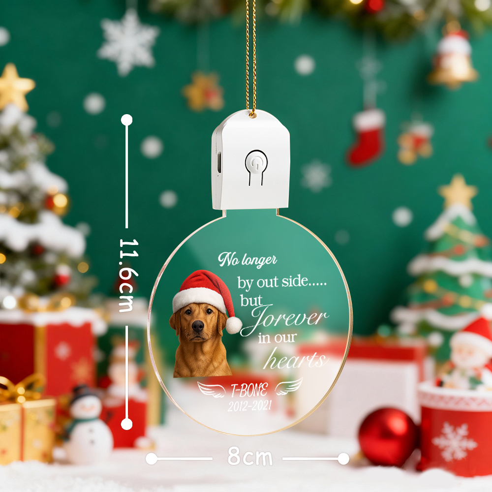 No Longer By Our Side But Forever In Our Hearts Dog Ornament - MyMoonLampUk