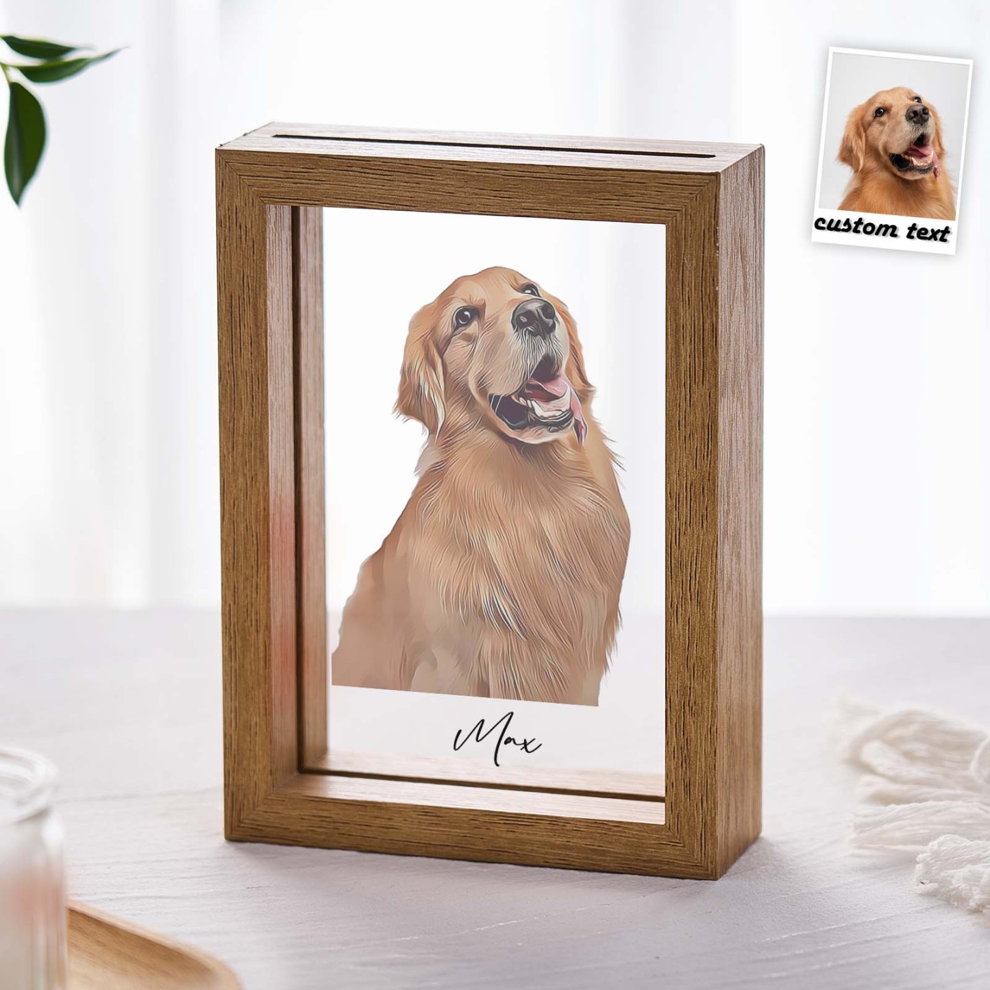 Custom Photo and Text Hand Drawn Filter Acrylic Frame - mymoonlampuk