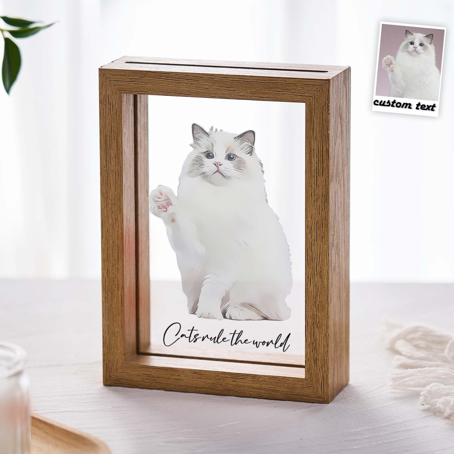 Custom Photo and Text Hand Drawn Filter Acrylic Frame - mymoonlampuk