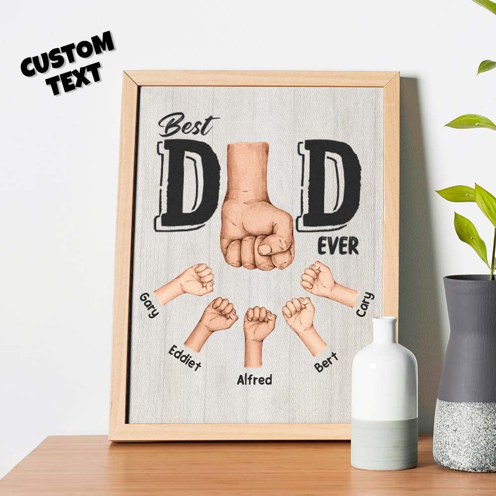 Best Dad Ever - Family Personalized Custom Ornaments - Father's Day Gift For Dad - mymoonlampuk