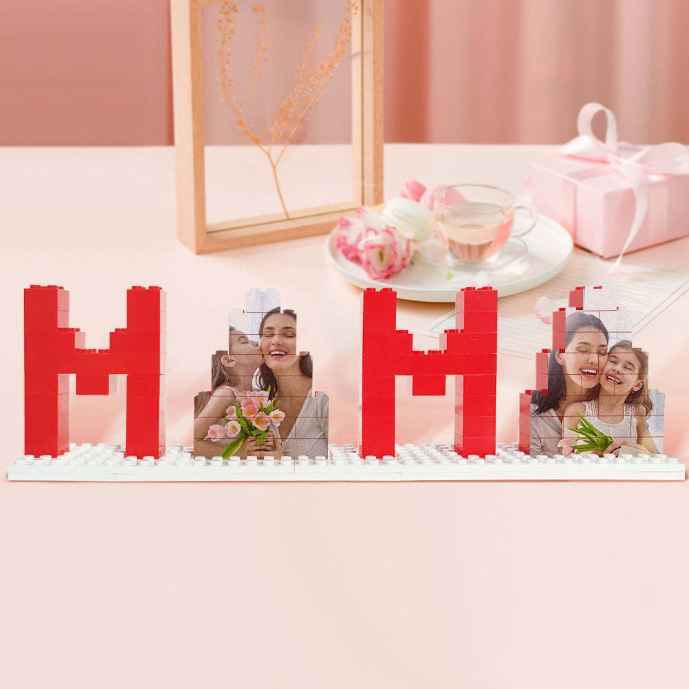 Personalized Mama Photo Building Brick Puzzles Photo Block Mother's Day Gifts - mymoonlampuk