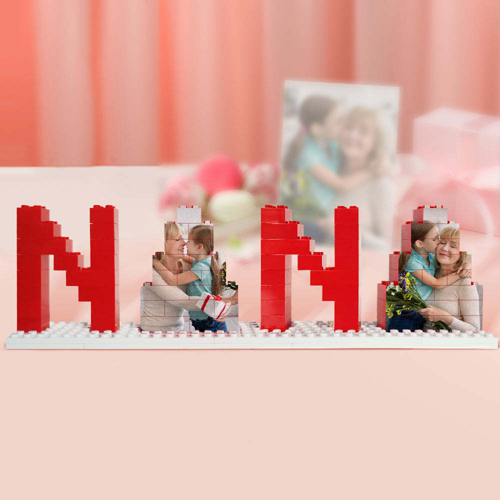 Personalized Nana Photo Building Brick Puzzles Photo Block Mother's Day Gifts - mymoonlampuk