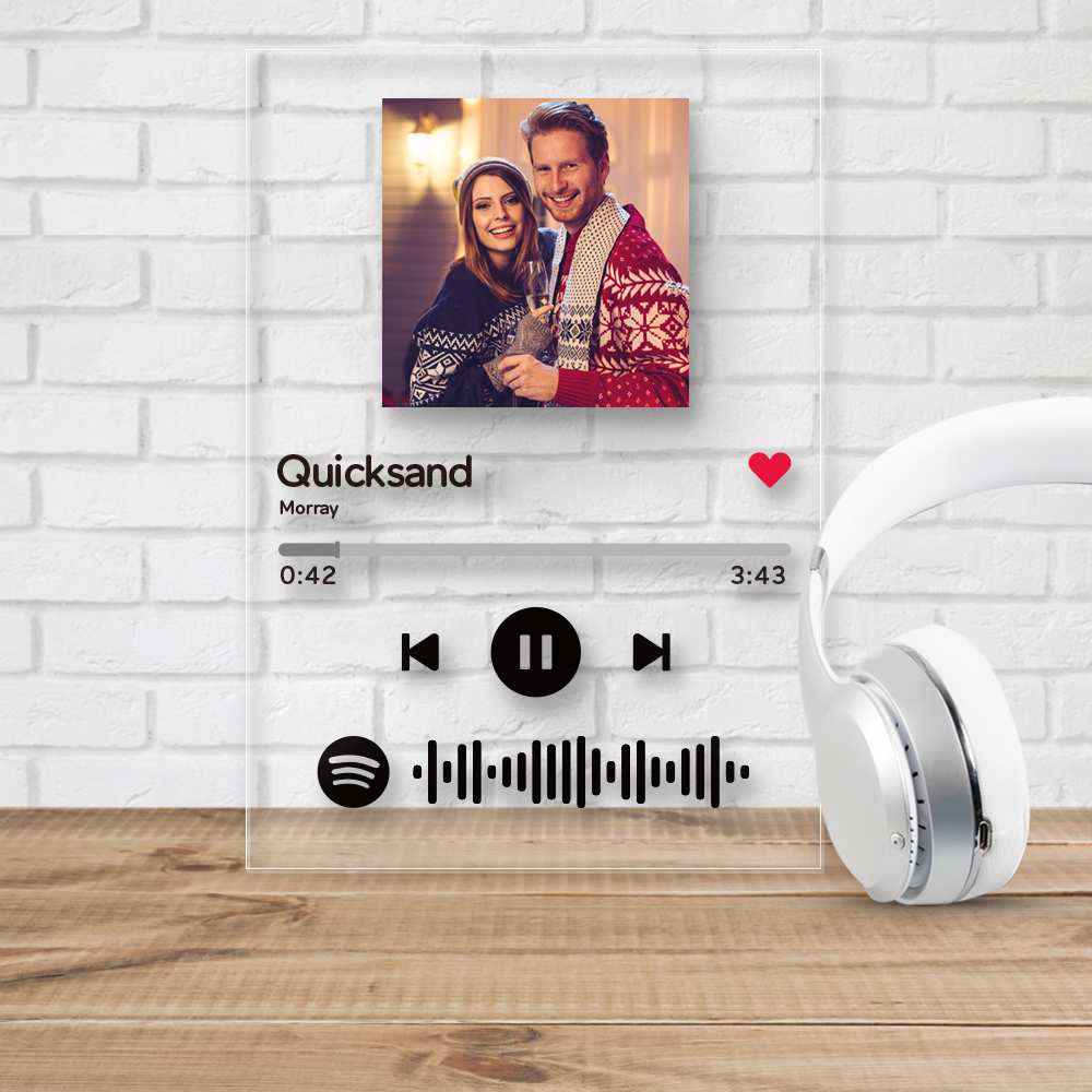 Spotify Acrylic Glass Scannable Spotify Code Personalised Spotify Song Poster Plaque (4.7IN X 6.3IN)