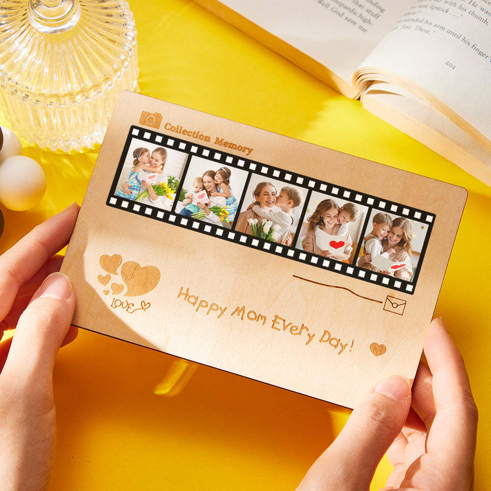 Personalized Photo Film Card Wooden Desktop Decoration Custom Engraved Commemorative Gifts - mymoonlampuk