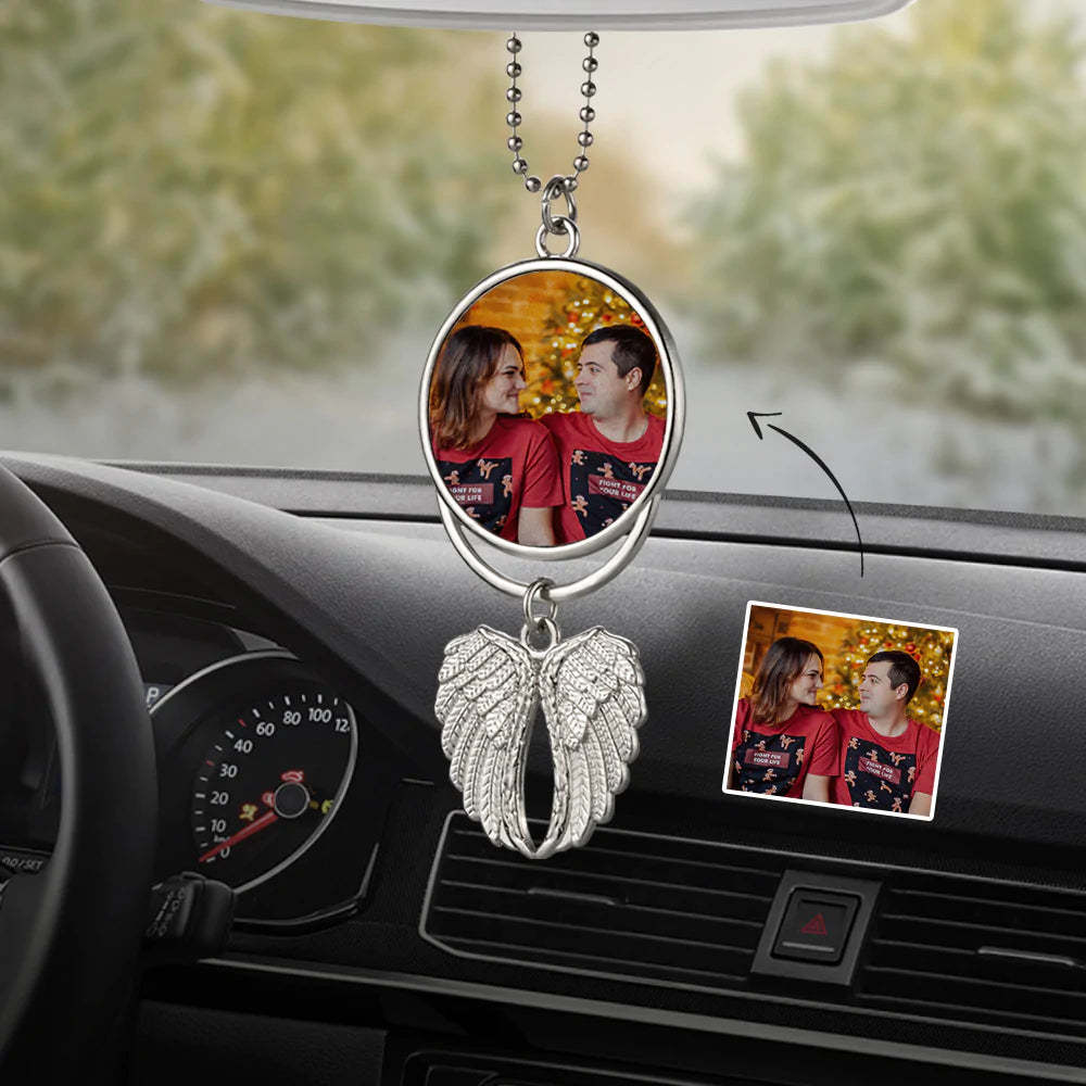Personalized Photo Angel Wings Decoration Custom Photo Christmas Day Memorable Gifts - mymoonlampuk