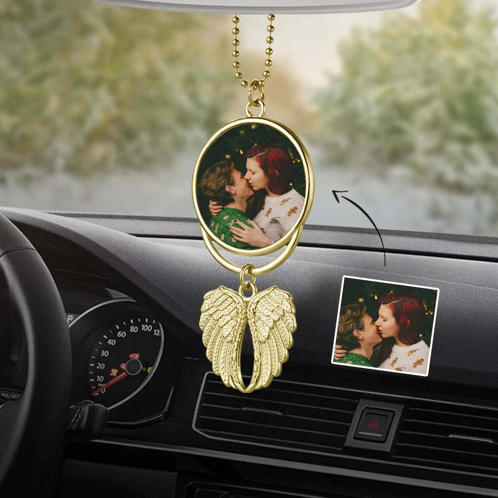 Personalized Photo Angel Wings Decoration Custom Photo Christmas Day Memorable Gifts - mymoonlampuk