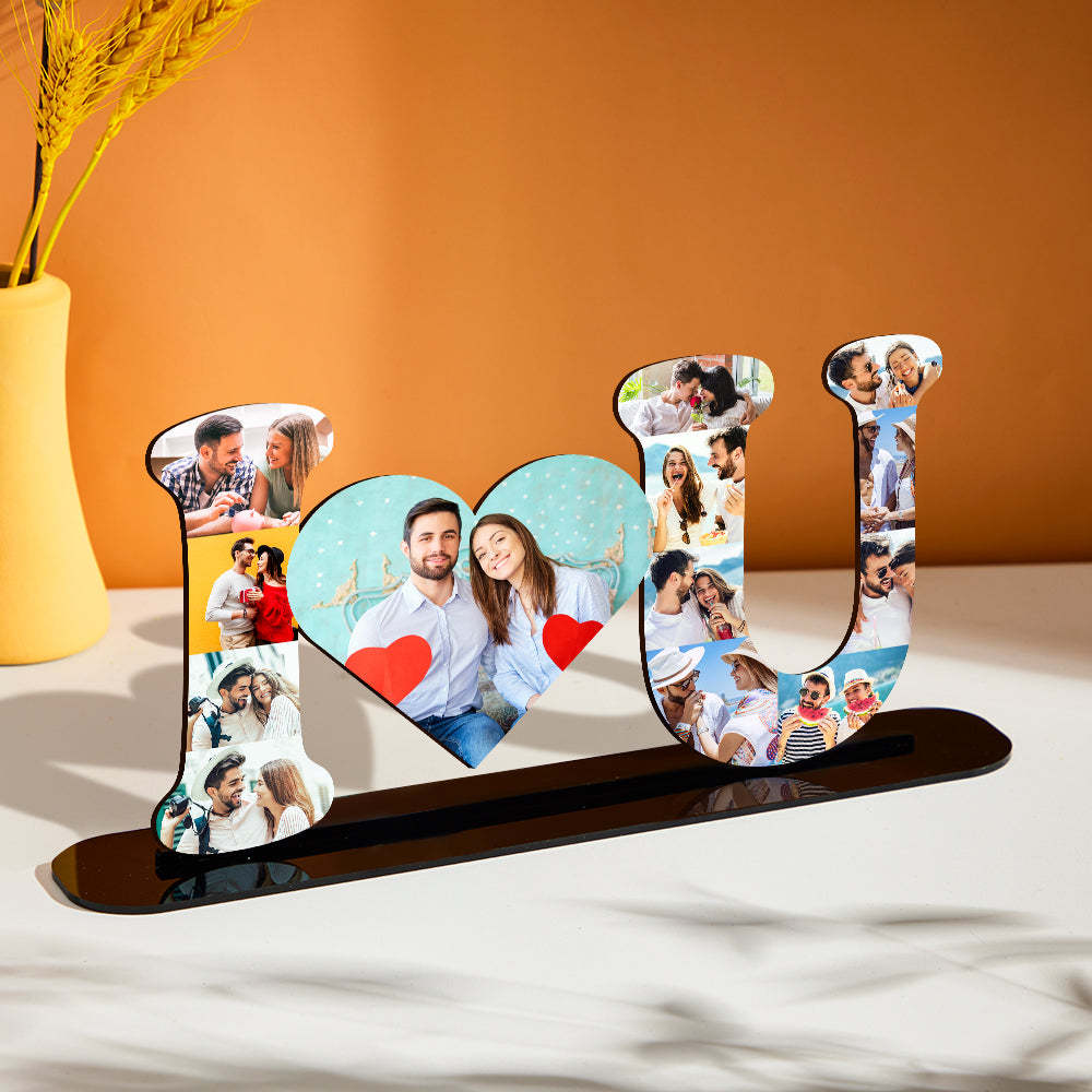 Custom Photo Ornaments Creative I Love U Commemorate Home Gifts - mymoonlampuk