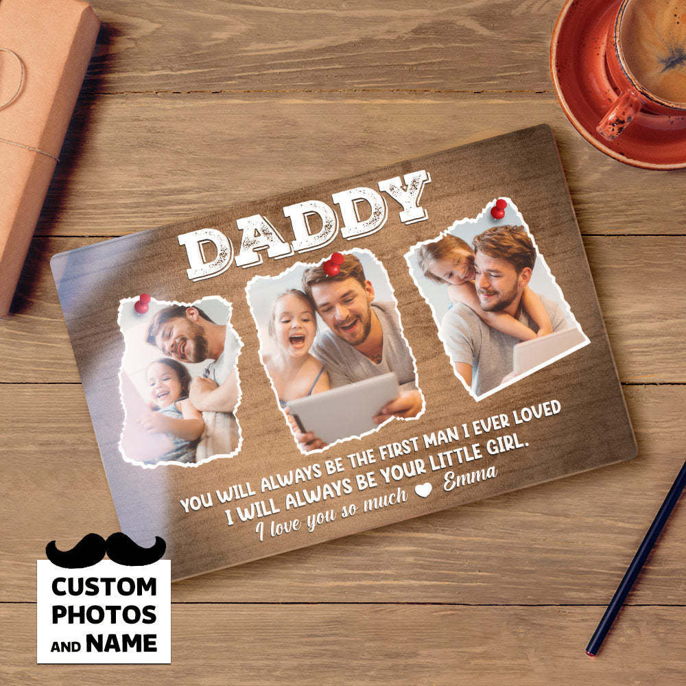 Gifts for Dad Custom Photo and Name Plaque Home Decor - MyMoonLampUk