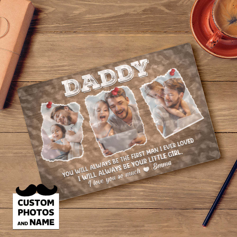 Gifts for Dad Custom Photo and Name Plaque Home Decor - MyMoonLampUk