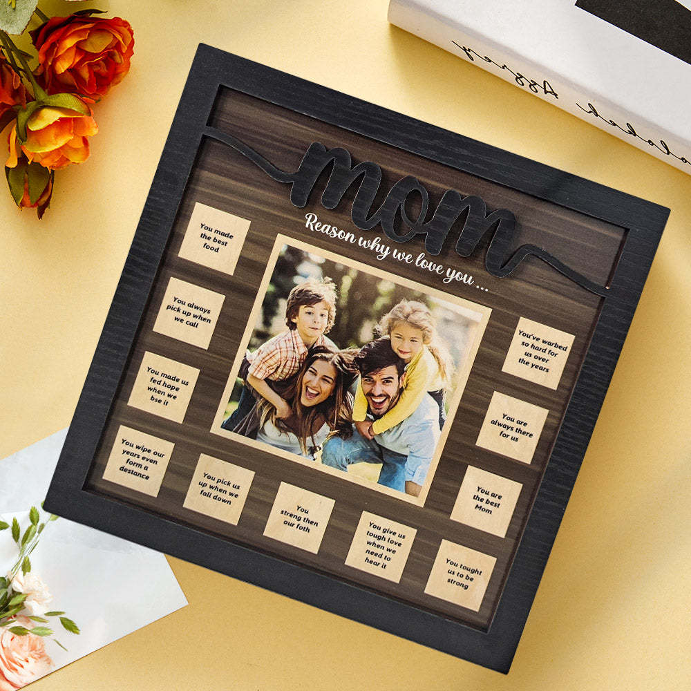 Personalized Wooden Ornament 12 Reasons Why We Love You Plaque Unique Gift for Mom - SantaSocks