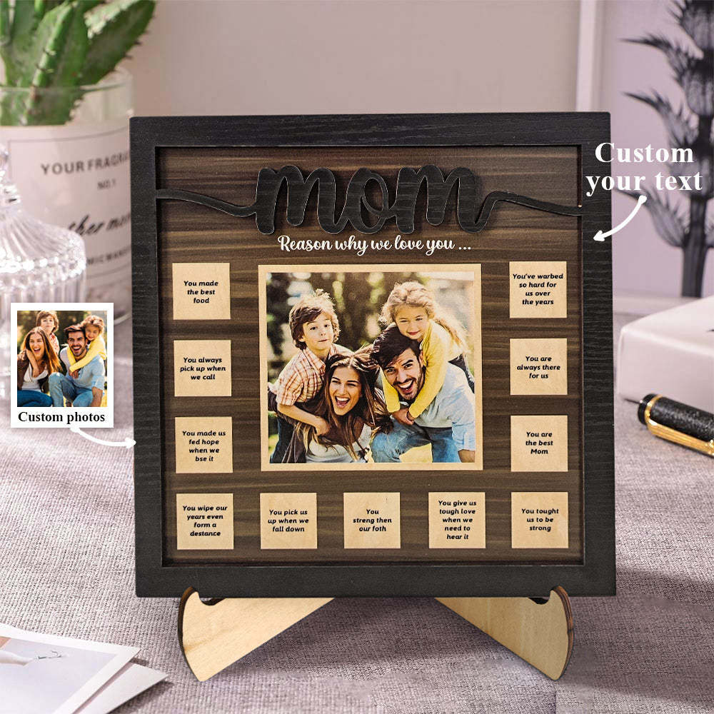 Personalized Wooden Ornament 12 Reasons Why We Love You Plaque Unique Gift for Mom - SantaSocks