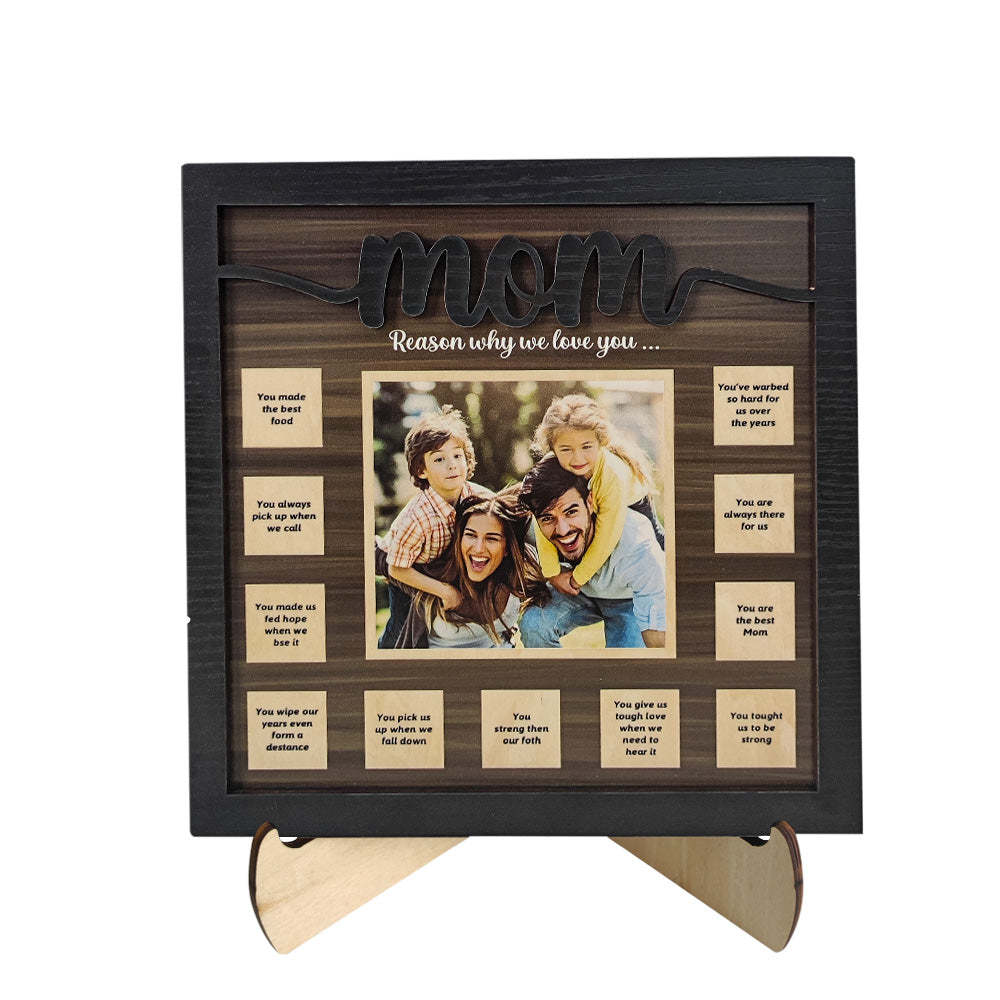 Personalized Wooden Ornament 12 Reasons Why We Love You Plaque Unique Gift for Mom - SantaSocks