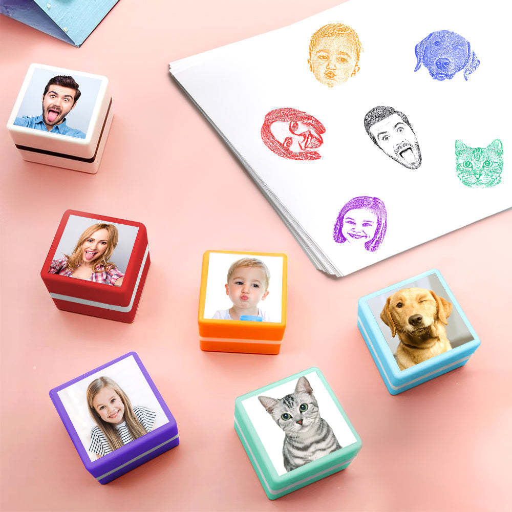 Custom Portrait Stamp Personalized Photo Pet Stamps Gifts for Pet Lover - mymoonlampuk