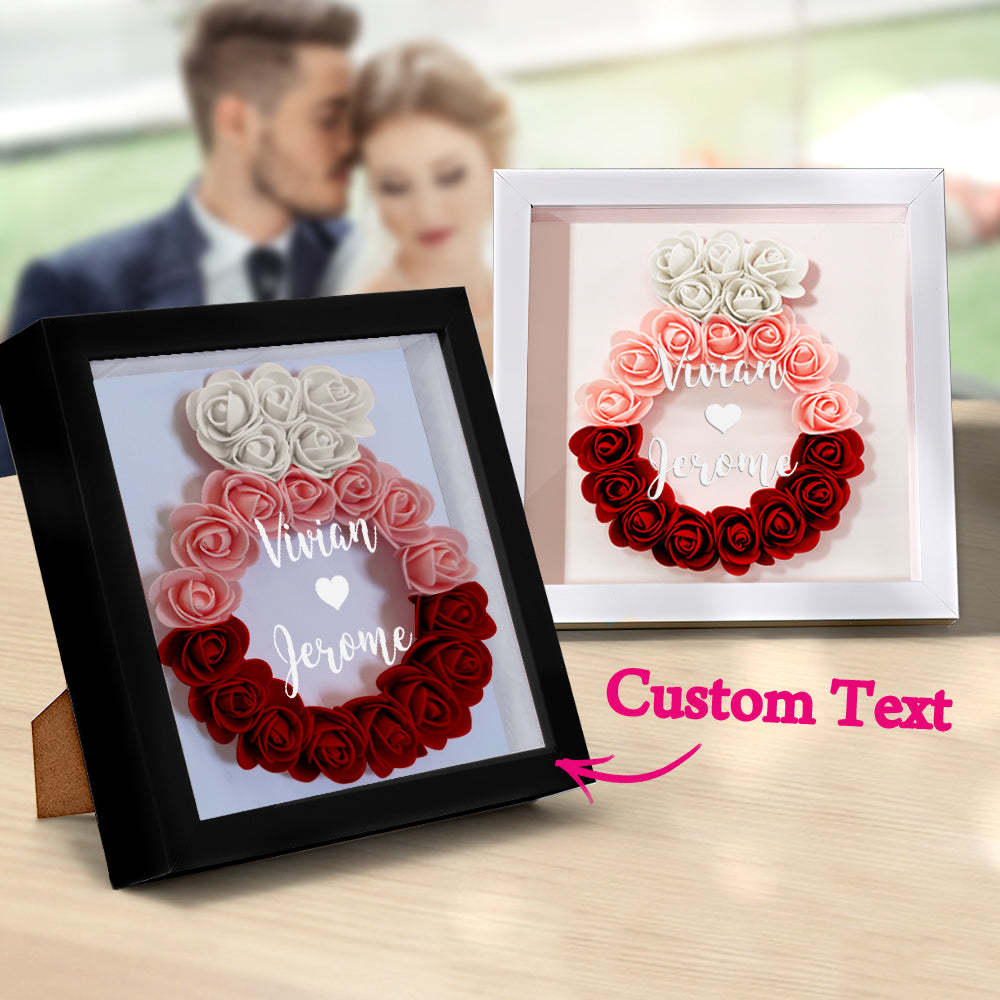 Custom Flower Shadow Box Personalized Wedding Ring Flower Shadowbox Frame Gift - mymoonlampuk