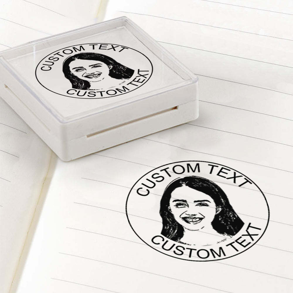 Personalized Face Stamp Custom Portrait Stamps Gifts for Him and Her - mymoonlampuk
