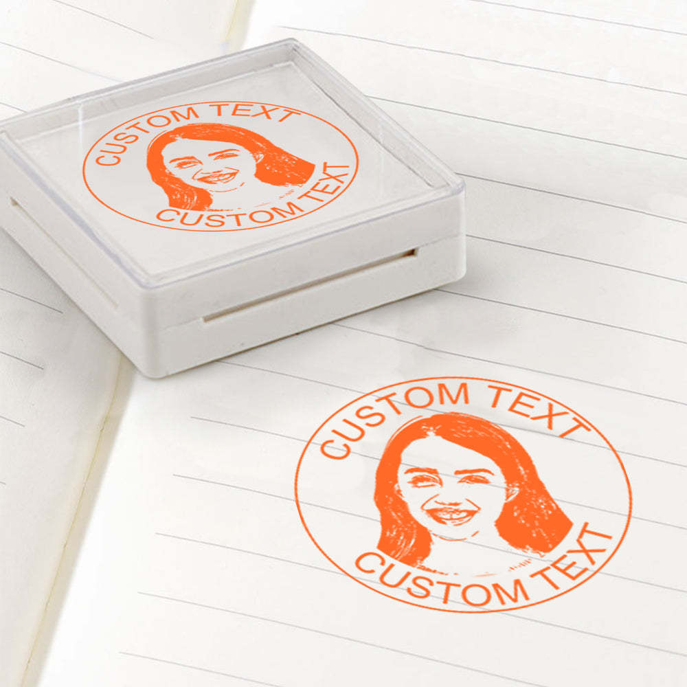 Personalized Face Stamp Custom Portrait Stamps Gifts for Him and Her - mymoonlampuk