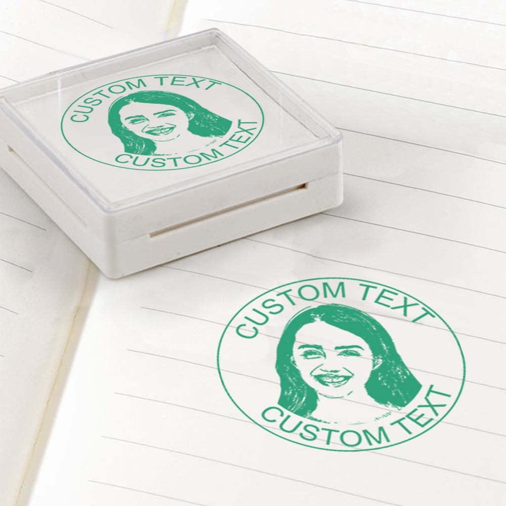 Personalized Face Stamp Custom Portrait Stamps Gifts for Him and Her - mymoonlampuk