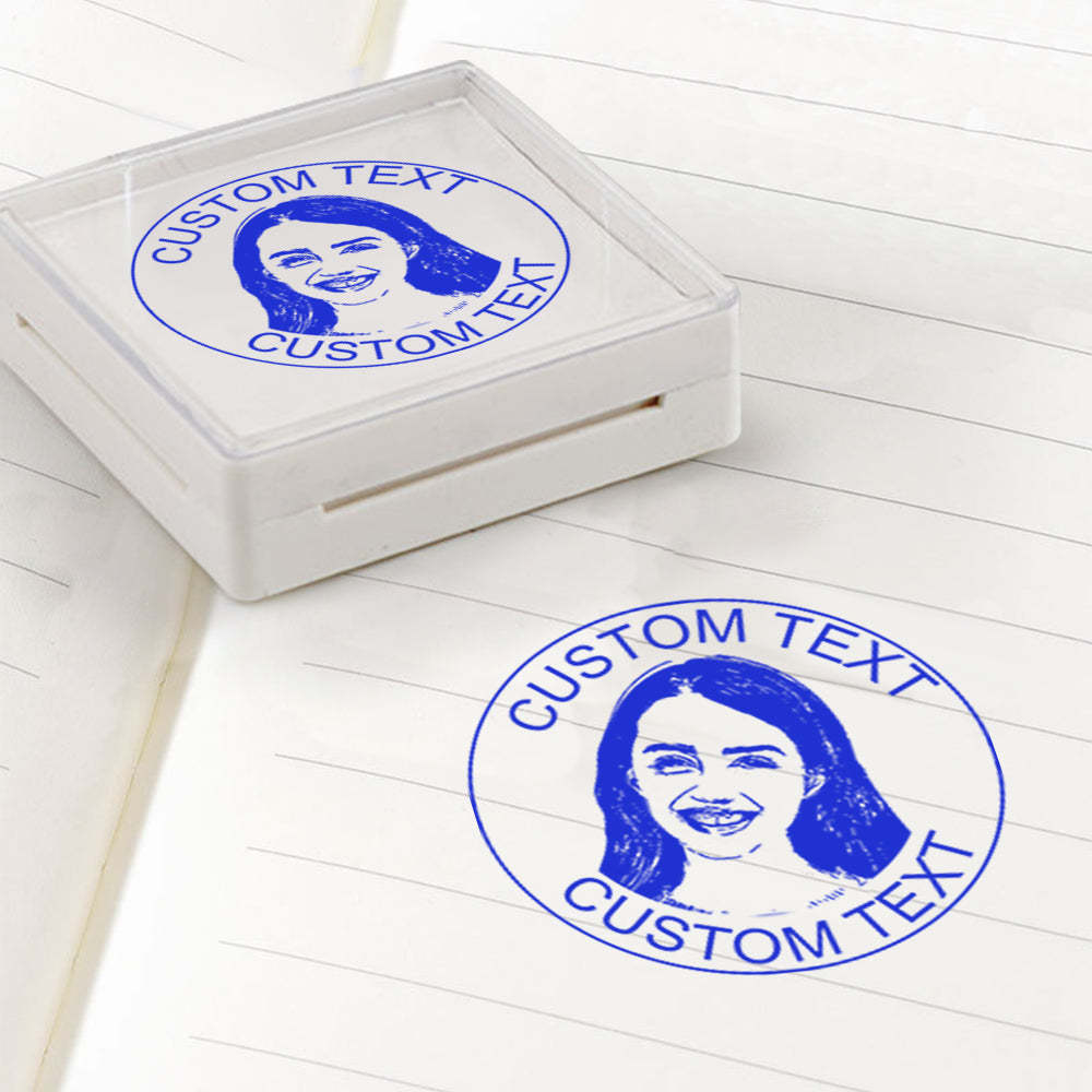 Personalized Face Stamp Custom Portrait Stamps Gifts for Him and Her - mymoonlampuk