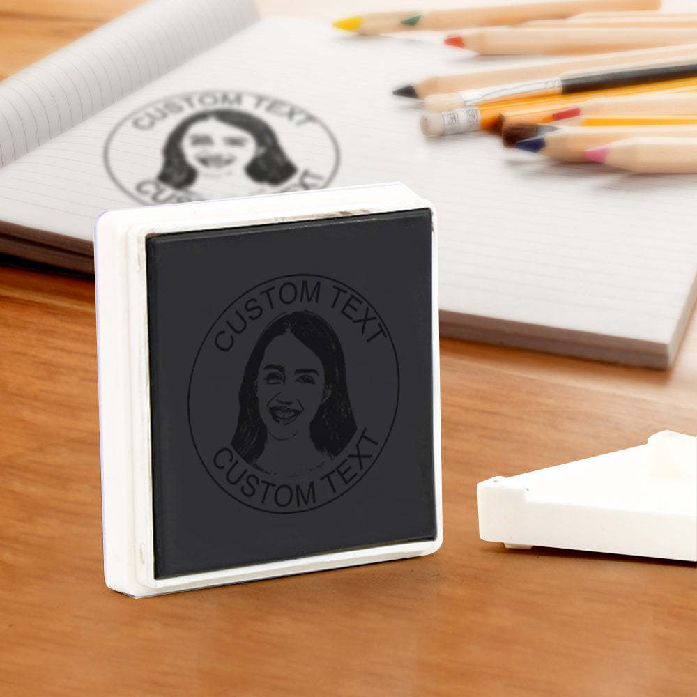 Personalized Face Stamp Custom Portrait Stamps Gifts for Him and Her - mymoonlampuk