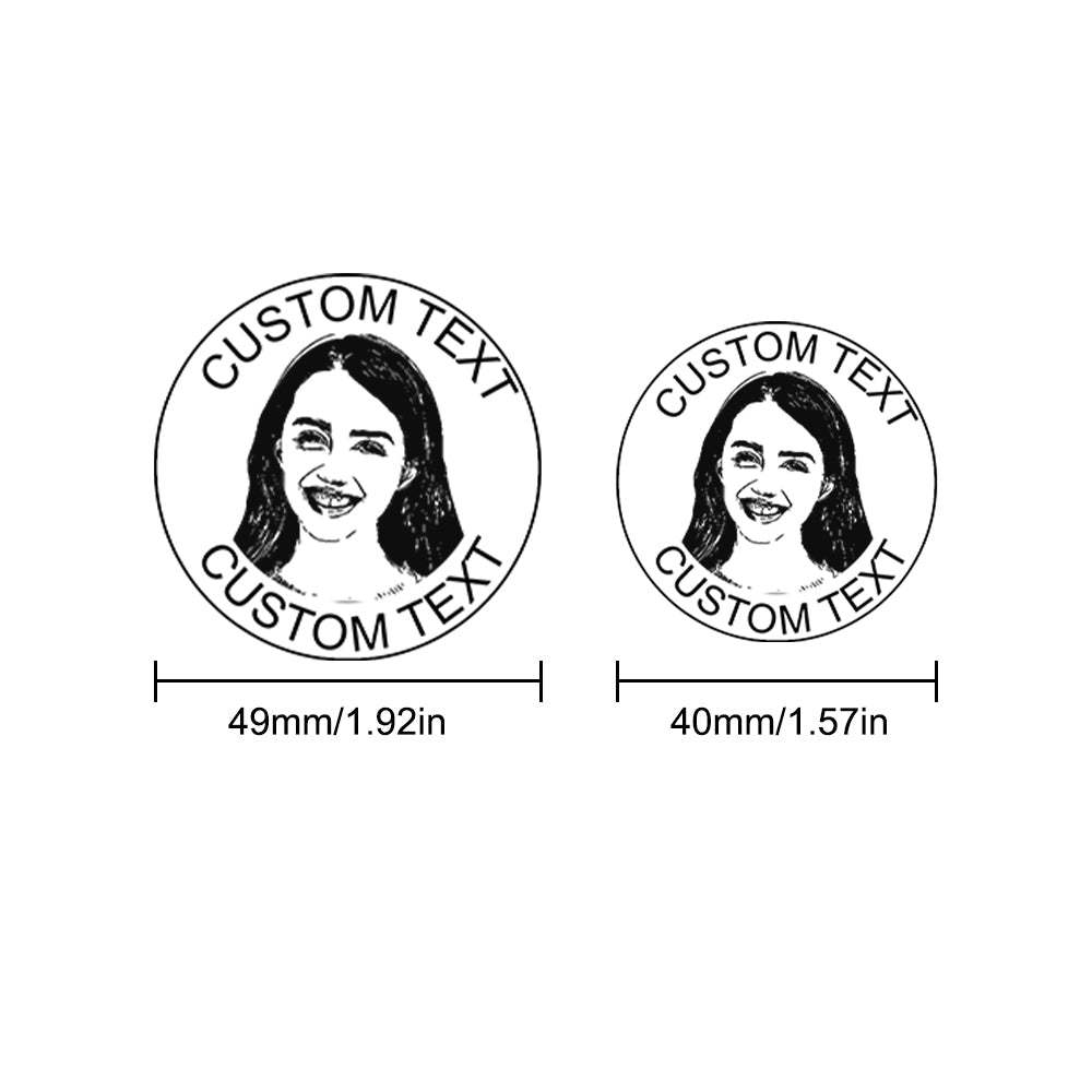 Personalized Face Stamp Custom Portrait Stamps Gifts for Him and Her - mymoonlampuk