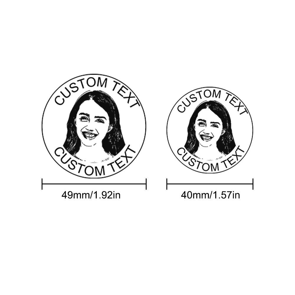 Personalized Face Stamp Custom Portrait Stamps Gifts for Him and Her - mymoonlampuk