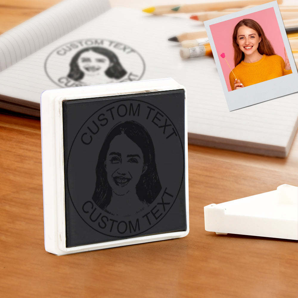 Personalized Face Stamp Custom Portrait Stamps Gifts for Him and Her - mymoonlampuk