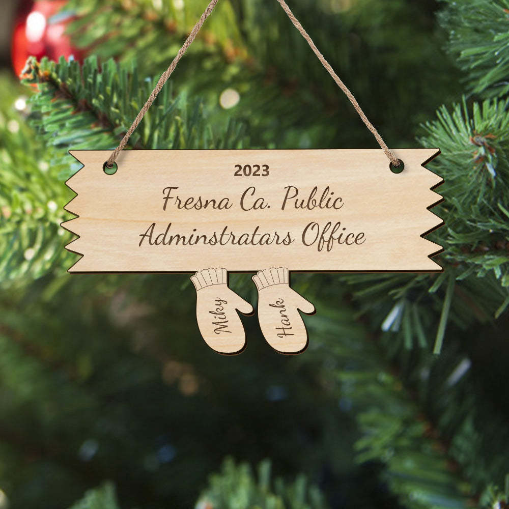 Personalized Family Name Christmas Ornament Wooden Christmas Tree Ornament Gifts - mymoonlampuk