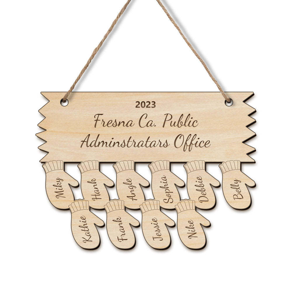 Personalized Family Name Christmas Ornament Wooden Christmas Tree Ornament Gifts - mymoonlampuk
