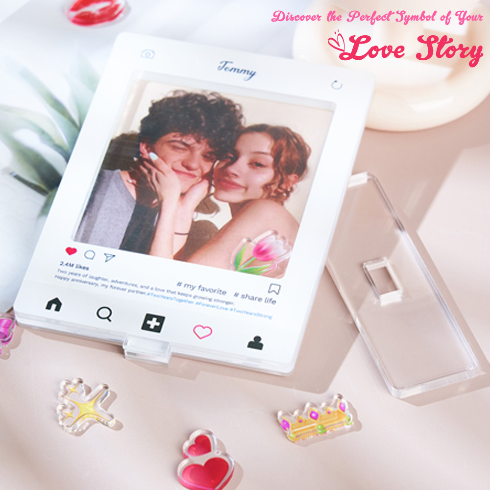 Acrylic Polaroid Photo Frame Swing Couple Photo DIY Decorations Stand Card Gift Photo Personal Photo Frame - MyMoonLampUk