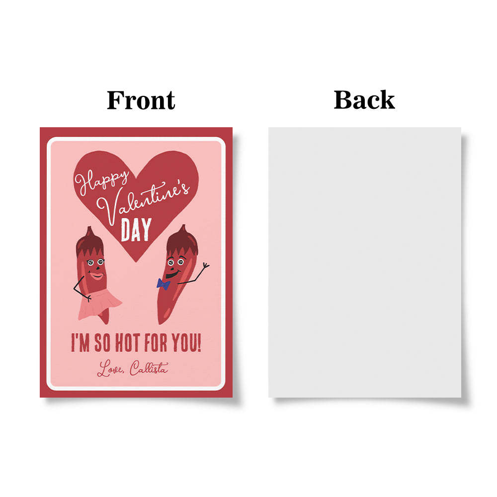 Funny Red Hot Pepper Valentine's Day Card - mymoonlampuk