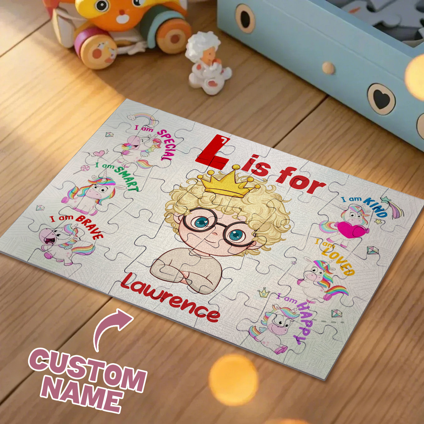 Jigsaw Puzzle Personalized - HAPPY BIRTHDAY | Gift For Grandkid - Gift for Kids - Trendy 2024 New 2024 - Personalized Puzzle - MyMoonLampUk