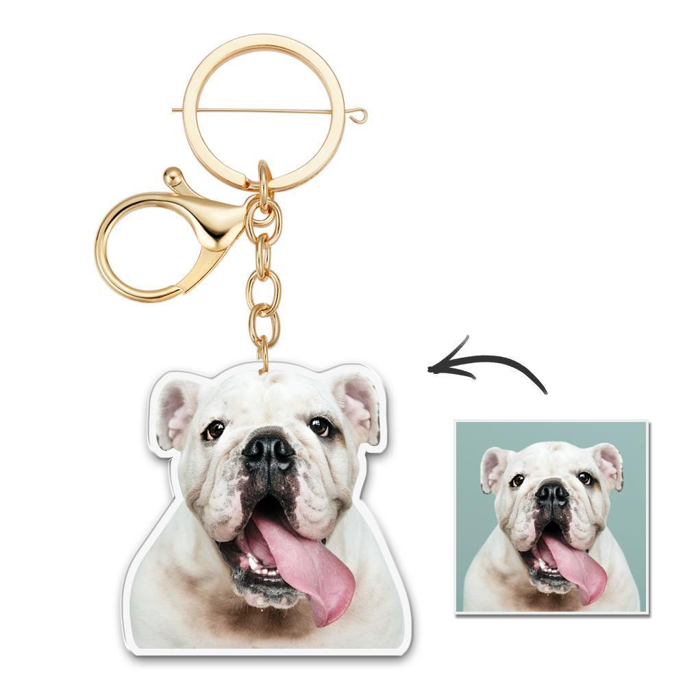 Custom Photo Keyring Acrylic Personalised Photo Keyring Gift For Pet dog