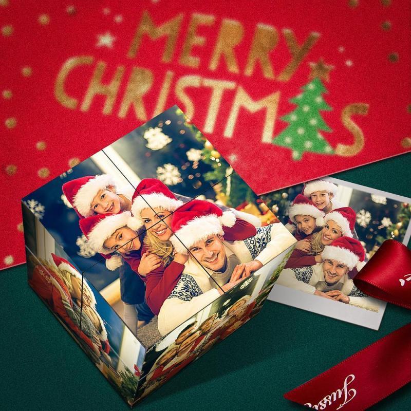 Custom Multi Photo Folding Magic Rubic's Cube For Family