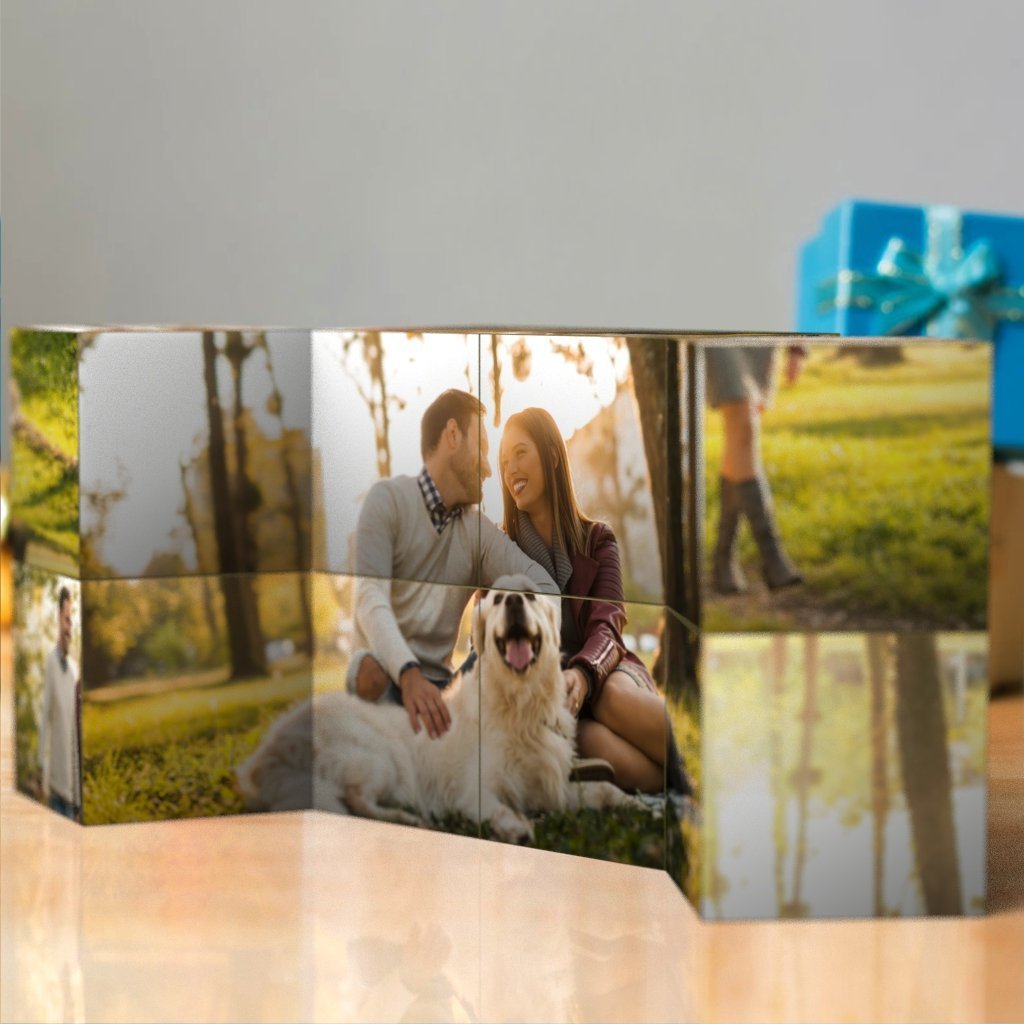 Christmas Gifts Custom Multi Photo Folding Magic rubic's Cube Cute Pet