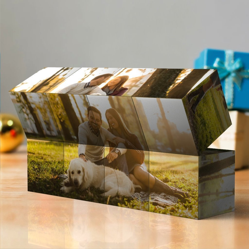 Christmas Gifts Custom Multi Photo Folding Magic rubic's Cube Cute Pet