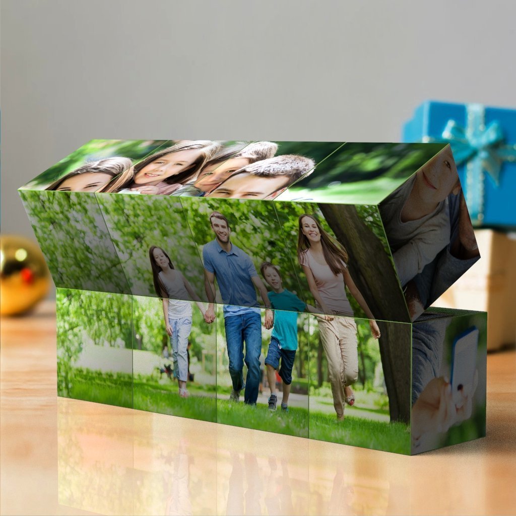 Christmas Gifts Custom Multi Photo Folding Magic rubic's Cube For Family