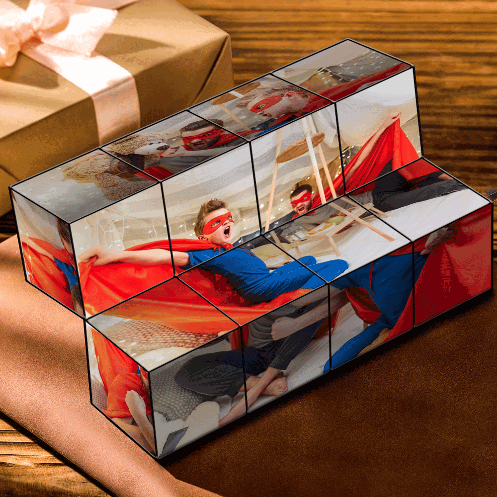 Christmas Gifts Father's Day Gifts Personalized Magic Photo Cube Gift For Father
