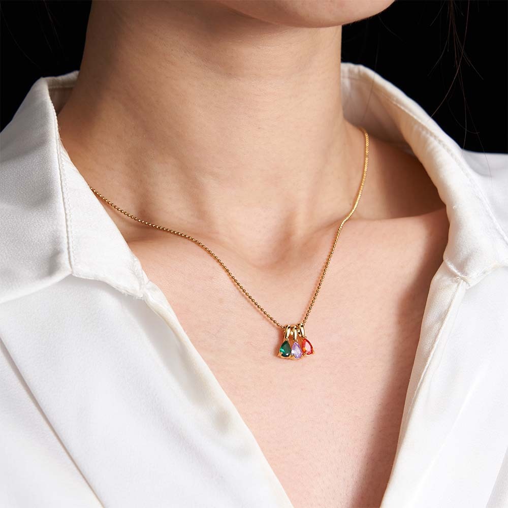 Birthstone Necklace,Custom Jewellery,14K Gold Necklace,Anniversary Gift,Family Gift, Birthday Gift ,Grandma Necklace, Christmas Gift for He