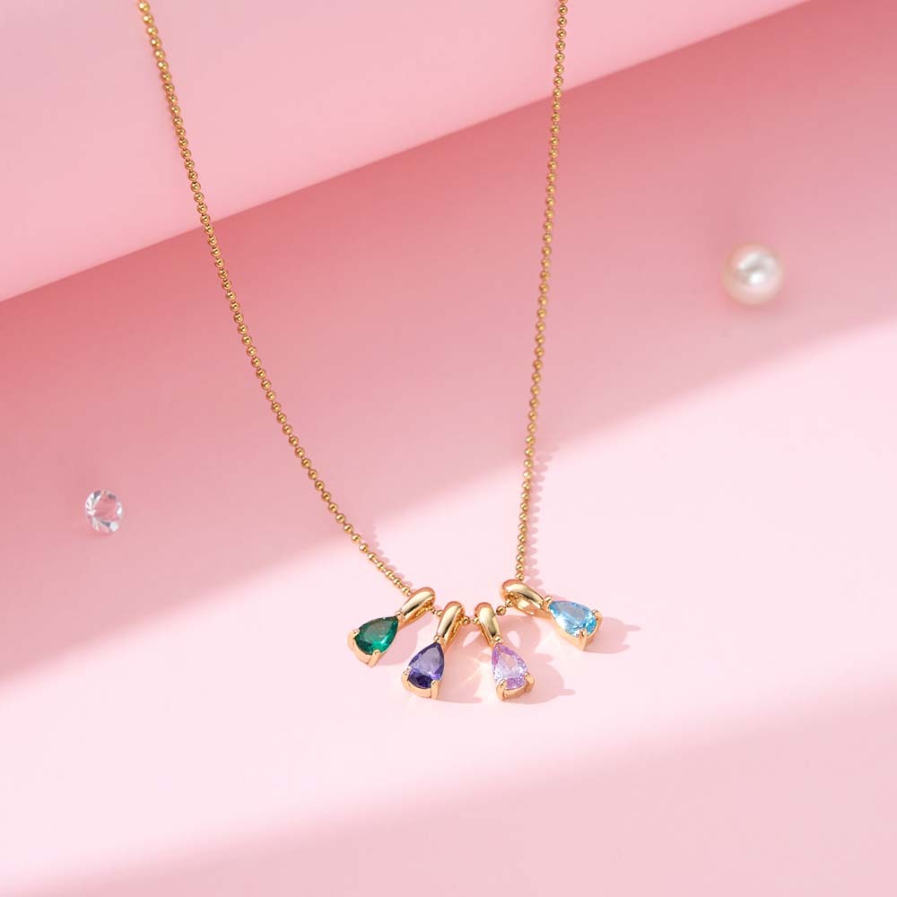 Birthstone Necklace,Custom Jewellery,14K Gold Necklace,Anniversary Gift,Family Gift, Birthday Gift ,Grandma Necklace, Christmas Gift for He