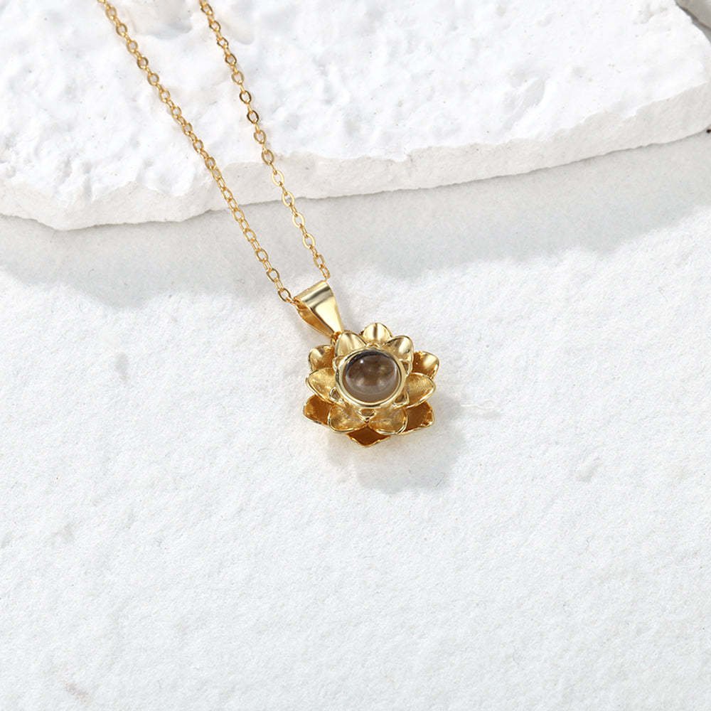 Custom Projection Photo Necklace Personalized Pet Photo Pendant Projection Chain Women Memorial Jewelry Gifts - MyMoonLampUk