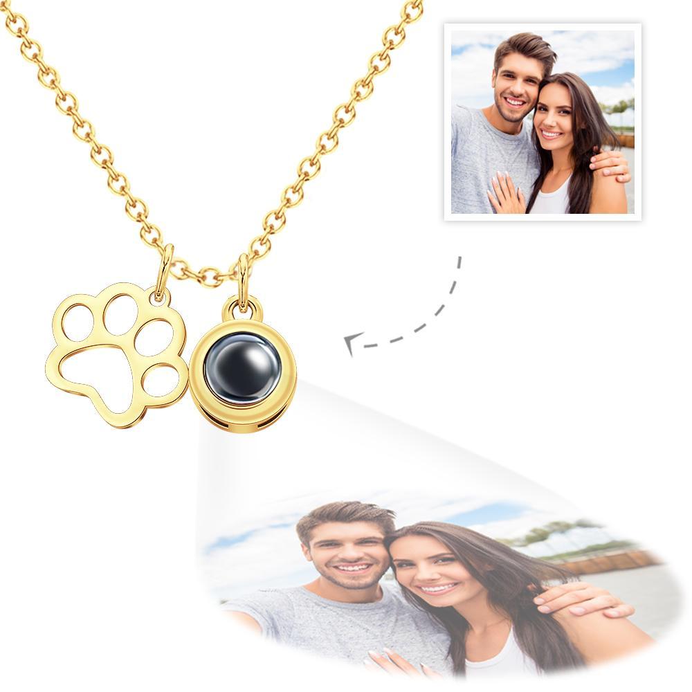 Custom Projection Photo Necklace Personalized Pet Photo Pendant Projection Chain Women Memorial Jewelry Gifts - MyMoonLampUk