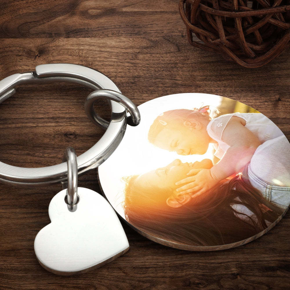 Custom Photo Engraved Calendar Keyring -For Anniversary