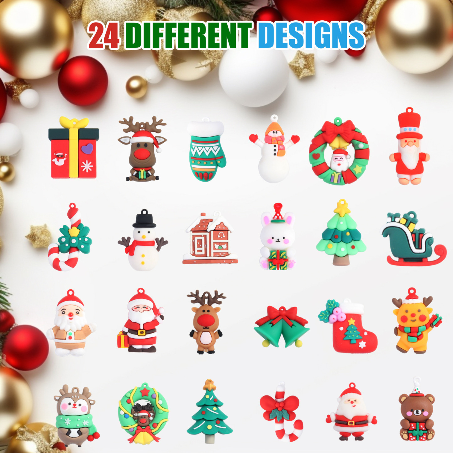 Christmas Countdown Calendar 3D Figurine Ornament Advent Calendar Christmas Gift - MyMoonLampUk