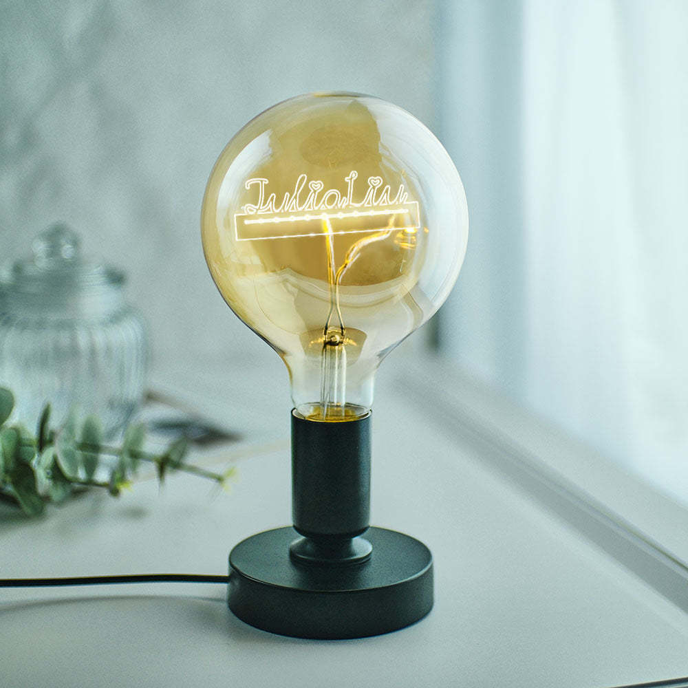 Custom Acrylic Name Led Vintage Edison Filament Modeling Lamp Soft Light Bulbs - mymoonlampuk