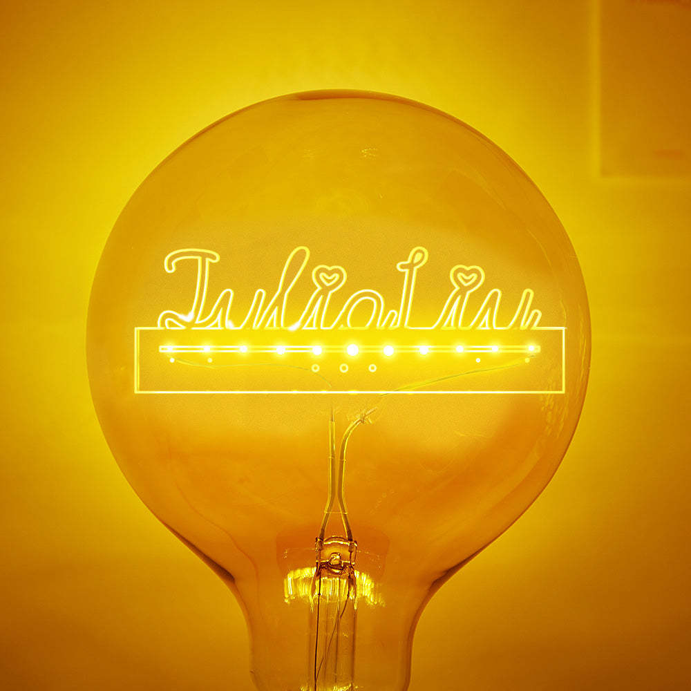 Custom Acrylic Name Led Vintage Edison Filament Modeling Lamp Soft Light Bulbs - mymoonlampuk