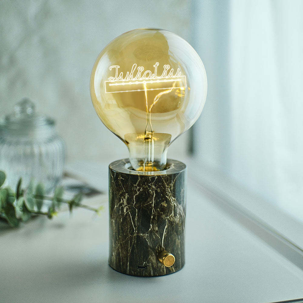 Custom Acrylic Name Led Vintage Edison Filament Modeling Lamp Soft Light Bulbs - mymoonlampuk