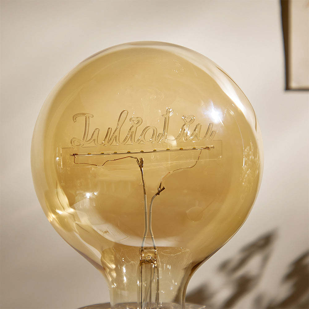 Custom Acrylic Name Led Vintage Edison Filament Modeling Lamp Soft Light Bulbs - mymoonlampuk