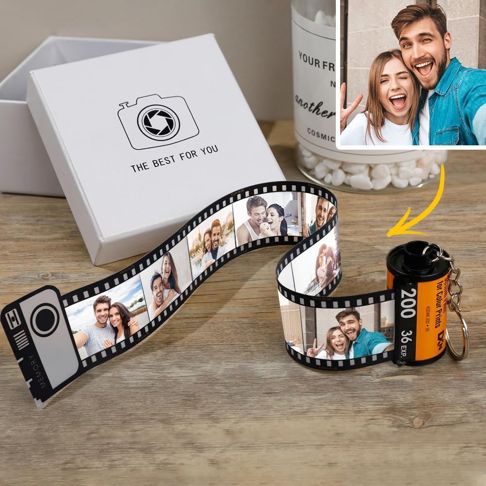 Anniversary Gifts For Boyfriend Custom Camera Film Roll Keyring Personalised Picture Keyring