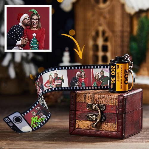 Custom Photo Camera Film Roll Keyring Romantic Customized Gifts